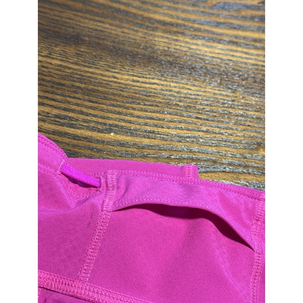 Athleta Leggings Womens S Hot Pink Dobby Be Free Knicker Capri Workout Pockets - Picture 14 of 16